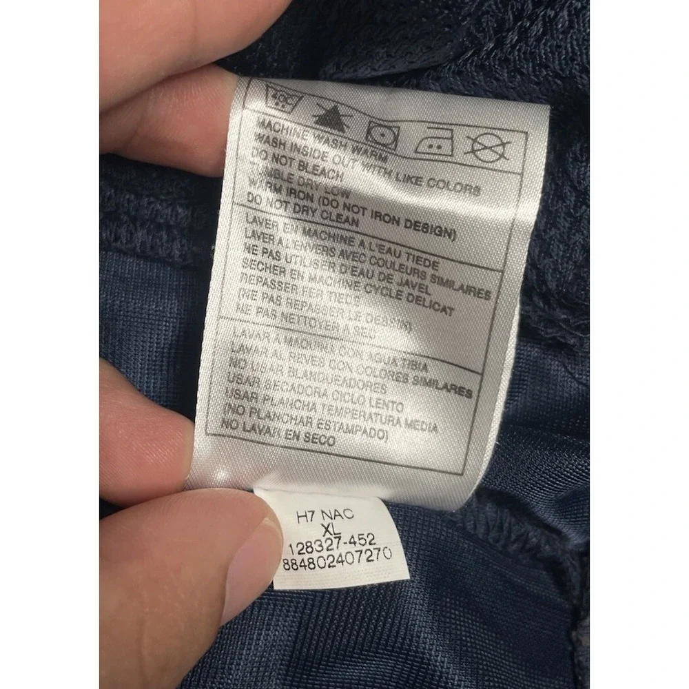 Vintage Y2K‎ Nike Jacket Mens XL Navy Blue Mesh Full Zip Warm Up Track